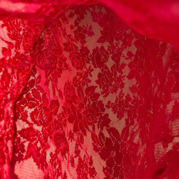 Victoria's Secret Red Lace Off the Shoulder Slip Dress (S) - Picture 8 of 9